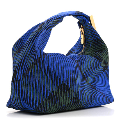 Burberry Canvas Knitted Check Mini Peg Duffle Bag Knight 3 of 9