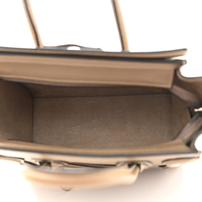 Celine Drummed Calfskin Nano Luggage Dune 5 of 12