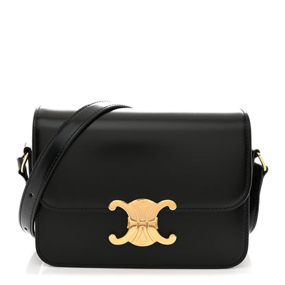 Celine Shiny Calfskin Teen Triomphe Black 1 of 10