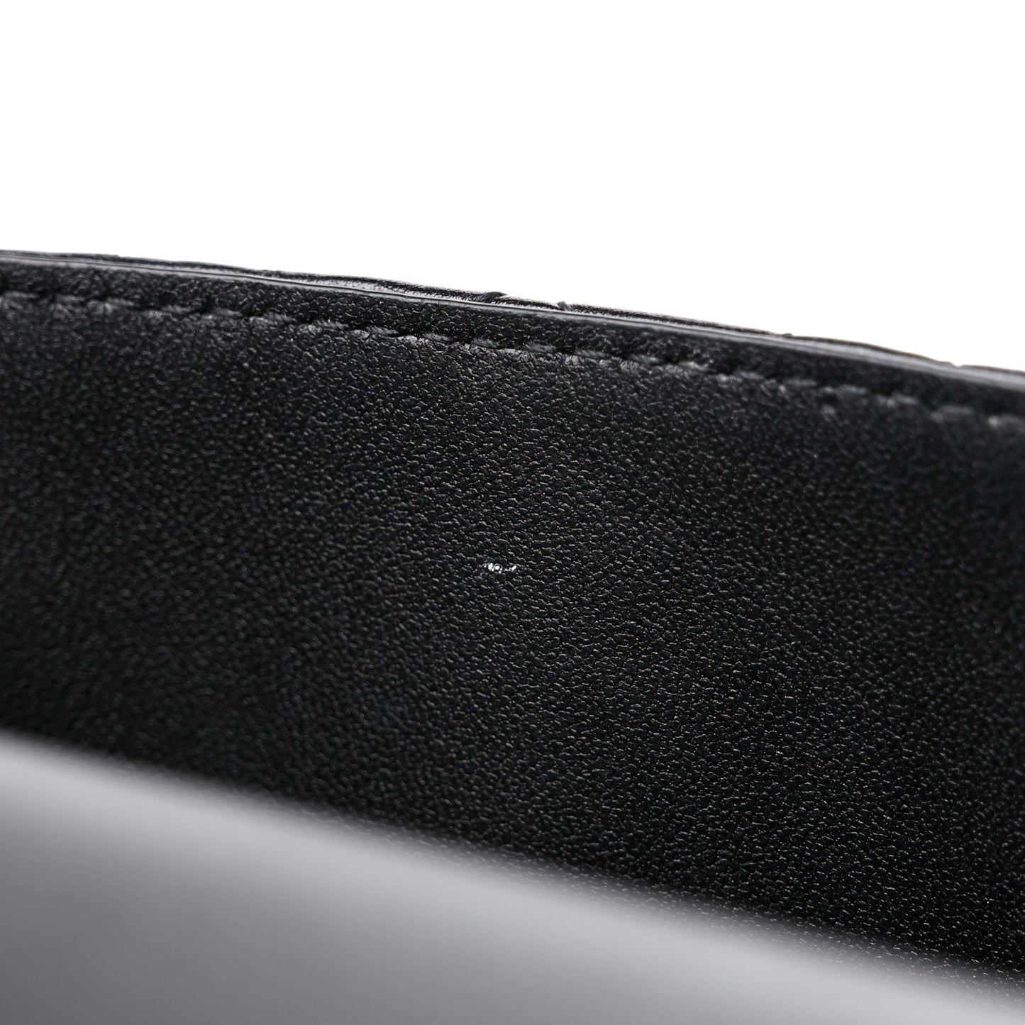 Supple Calfskin Cannage Caro Belt Pouch with Chain Black