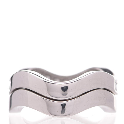 Cartier 18K White Gold Diamond 2 Neptune Band Rings 49 4.75 3 of 5