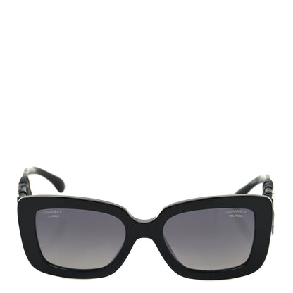 Chanel Acetate Calfskin Polarized Square Sunglasses 5473-Q-A Black 2 of 8