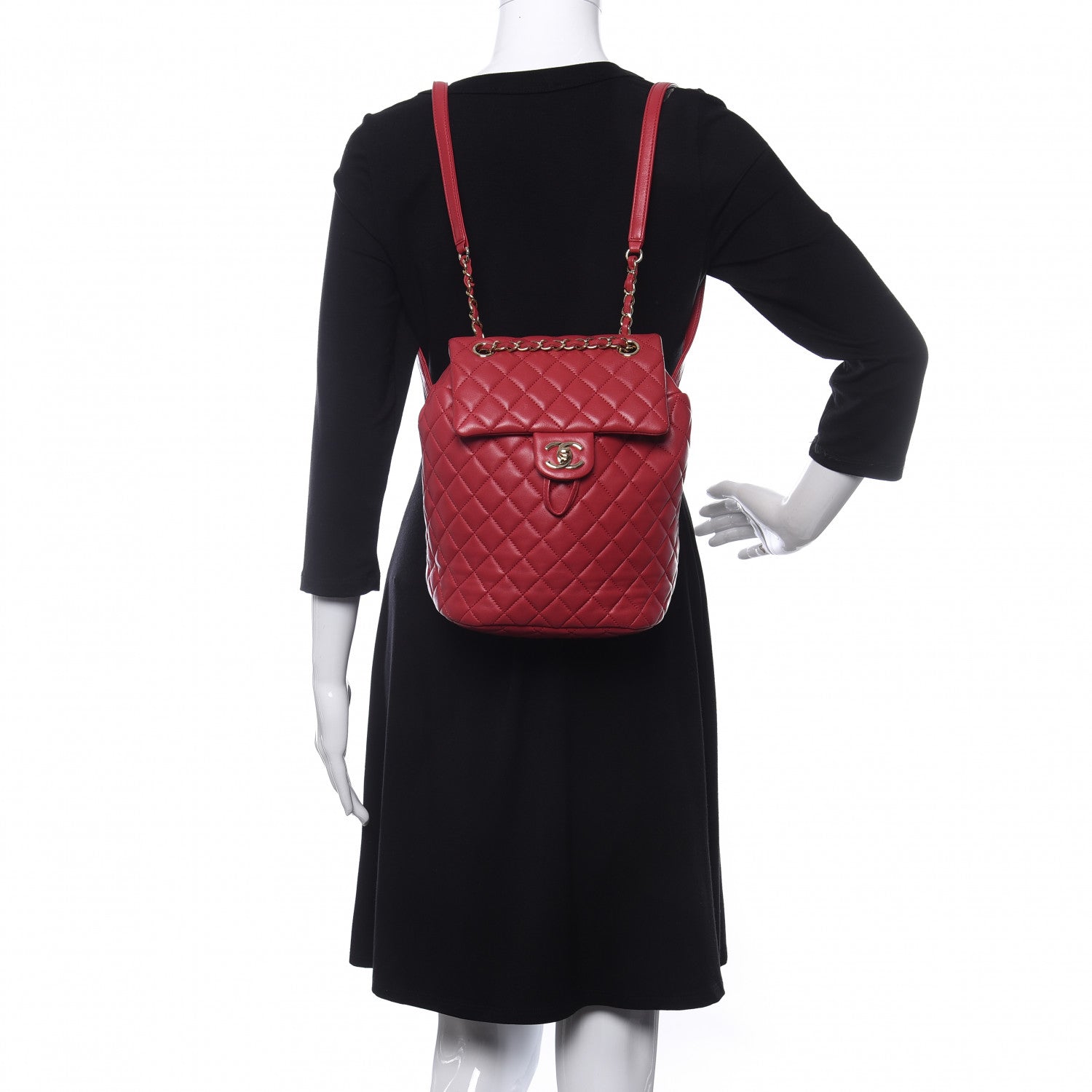 Chanel Lambskin Quilted Small Urban Spirit Backpack Dark Pink 2 of 11