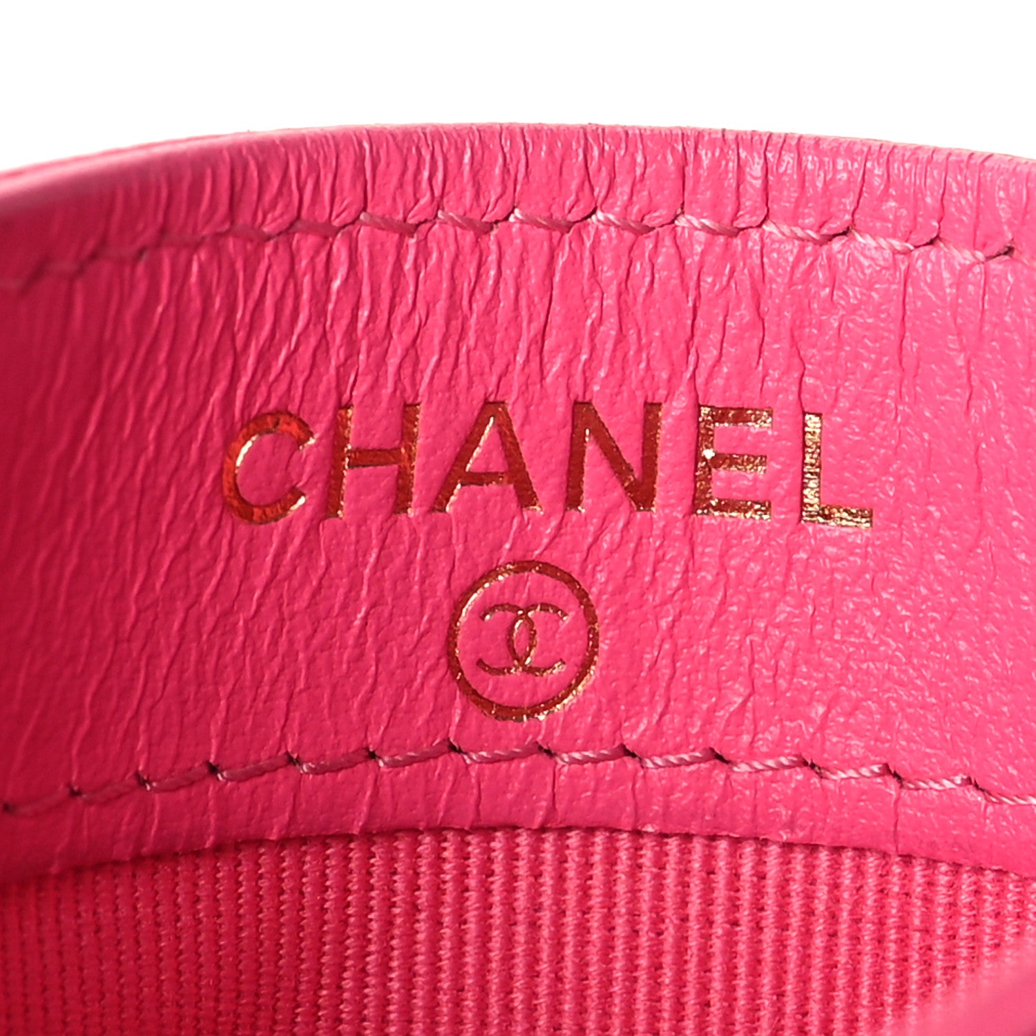 Chanel Caviar Quilted Card Holder Dark Pink 6 of 9