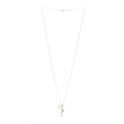 Tiffany Sterling Silver Elsa Peretti Letter G Pendant Necklace 3 of 4