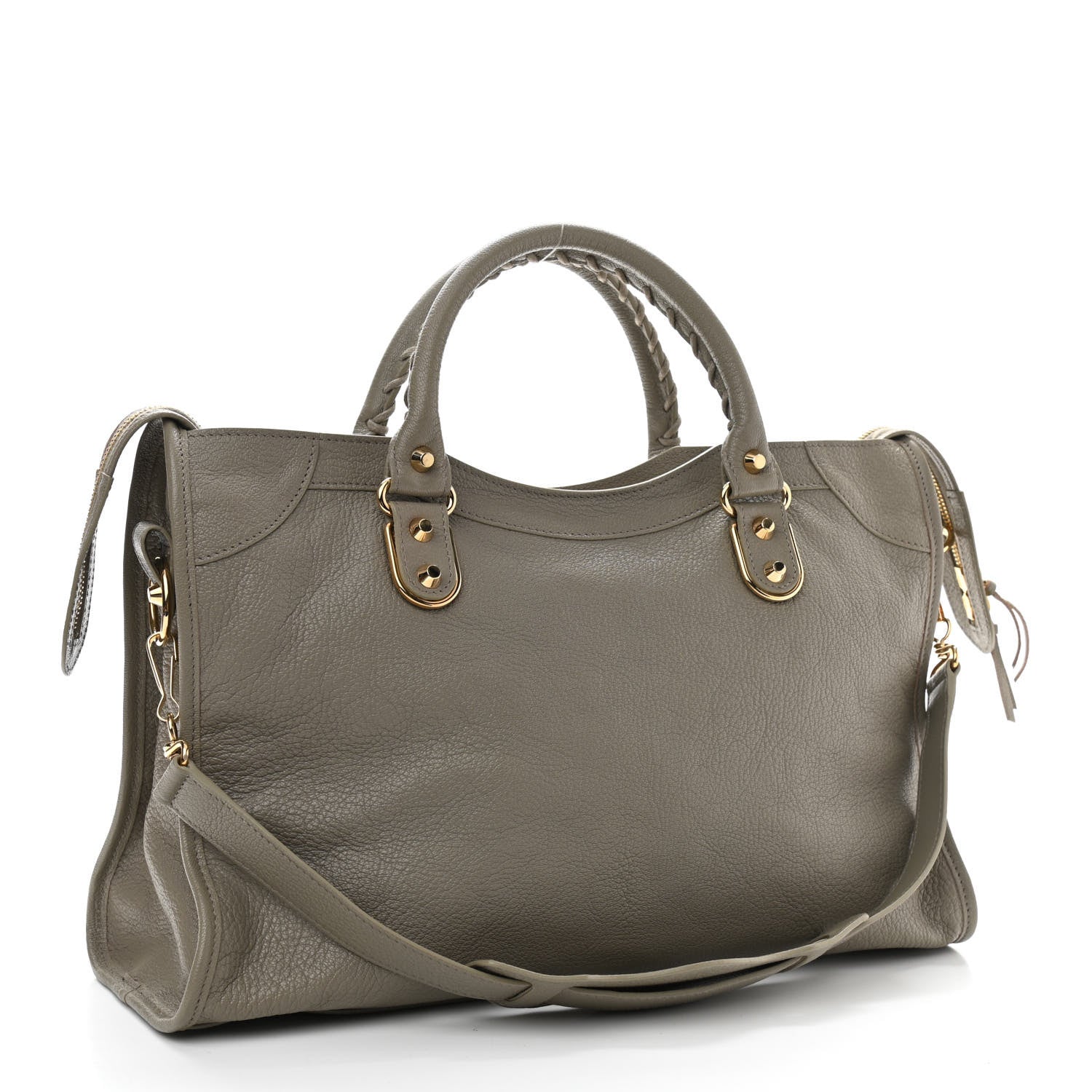 Balenciaga Chevre Gold Metallic Edge Hardware City Gris Taupe 4 of 10