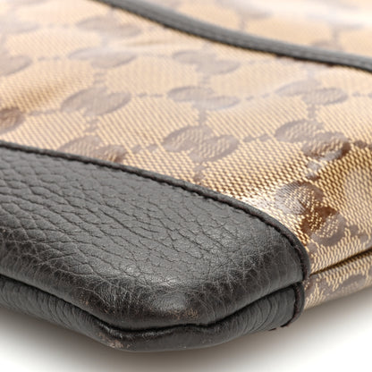 Gucci Crystal Monogram Small Flat Messenger Bag Dark Brown 10 of 10