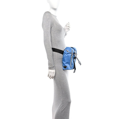 Prada Tessuto Nylon Small Double Buckle Crossbody Pervinca 2 of 12