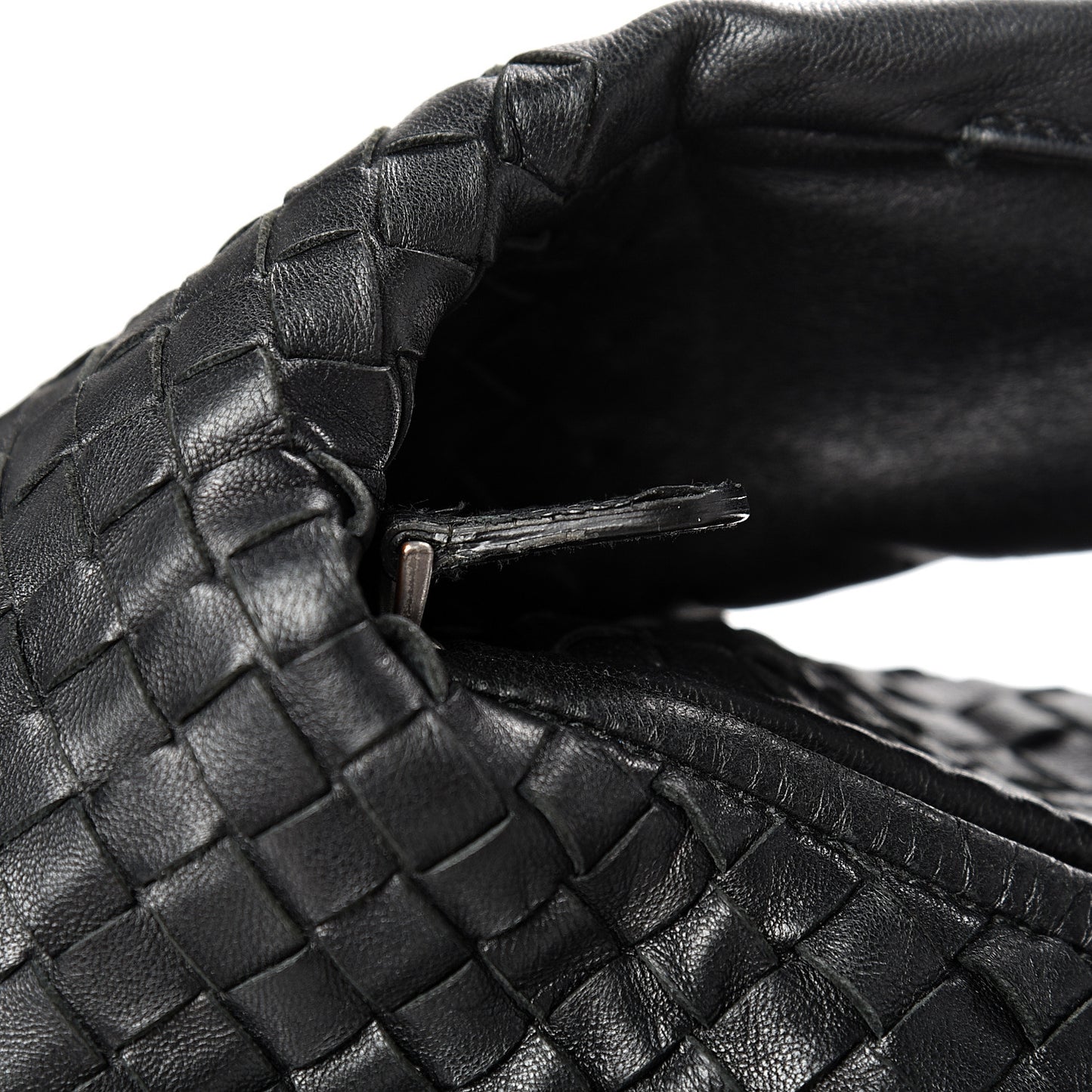 Nappa Intrecciato Large Belly Veneta Hobo Black