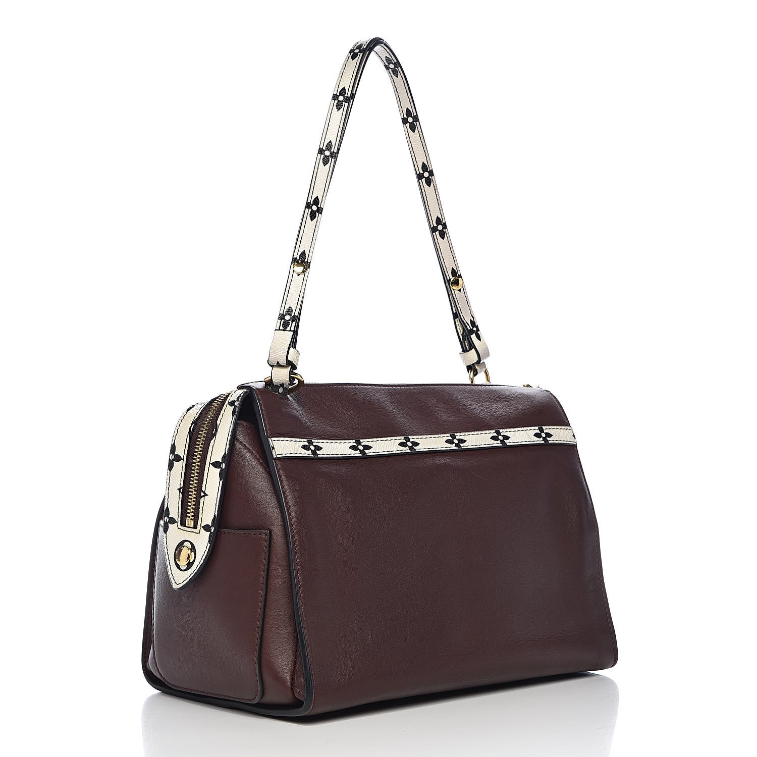 Louis Vuitton Calfskin Colored Monogram Speedy Amazon MM Chocolat White 3 of 10