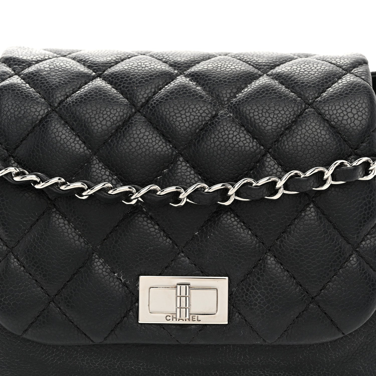 CHANEL メモワール・ド・ラ・モード Chanel Caviar Quilted Accordion Mademoiselle Flap Black 1685143