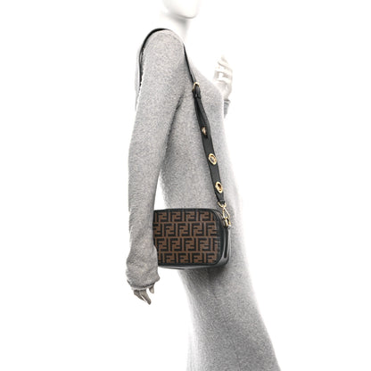 Fendi Vitello Century F is Fendi Bi-Color FF 1974 Embossed Camera Case Maya Black 2 of 10