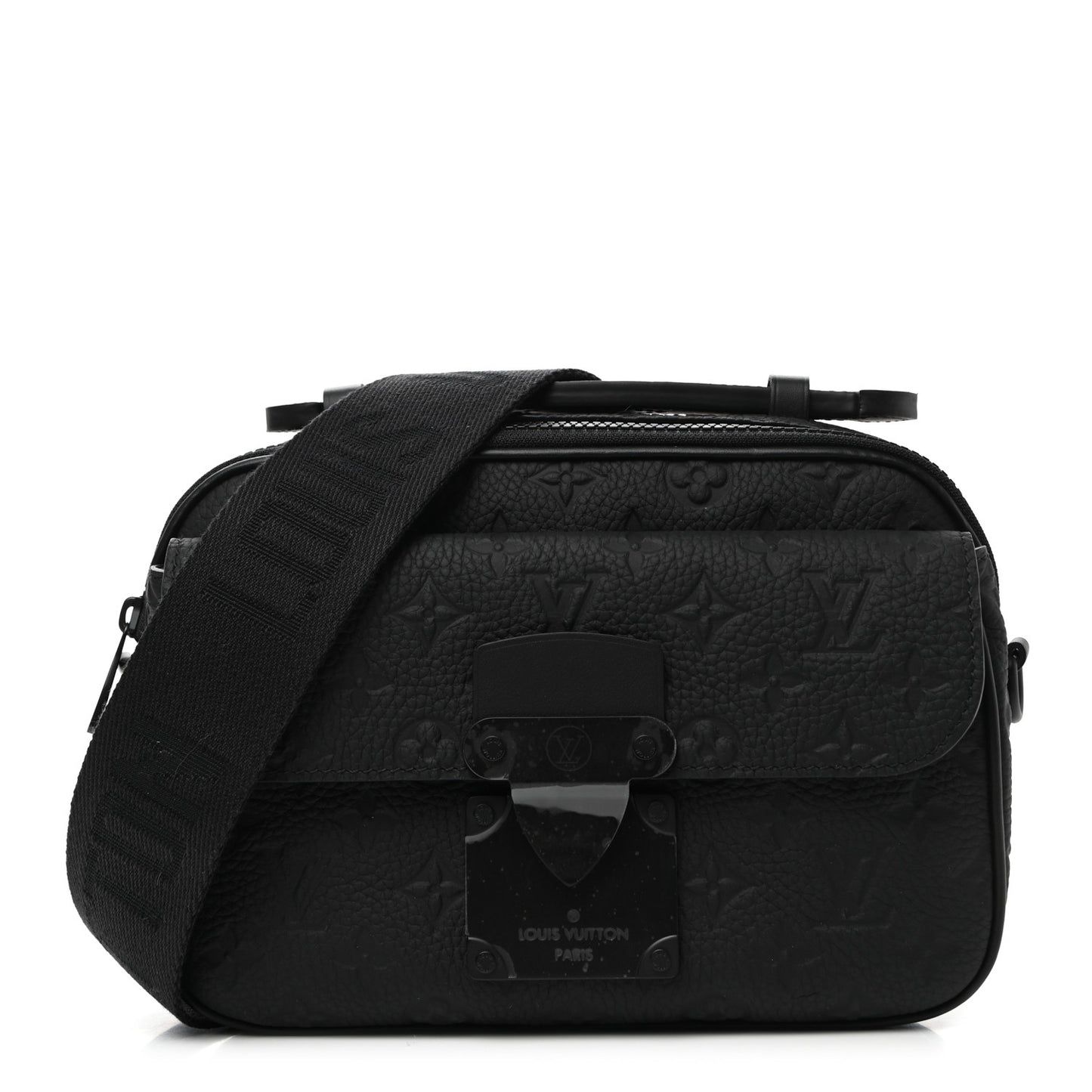 Taurillon Monogram S Lock Messenger Black
