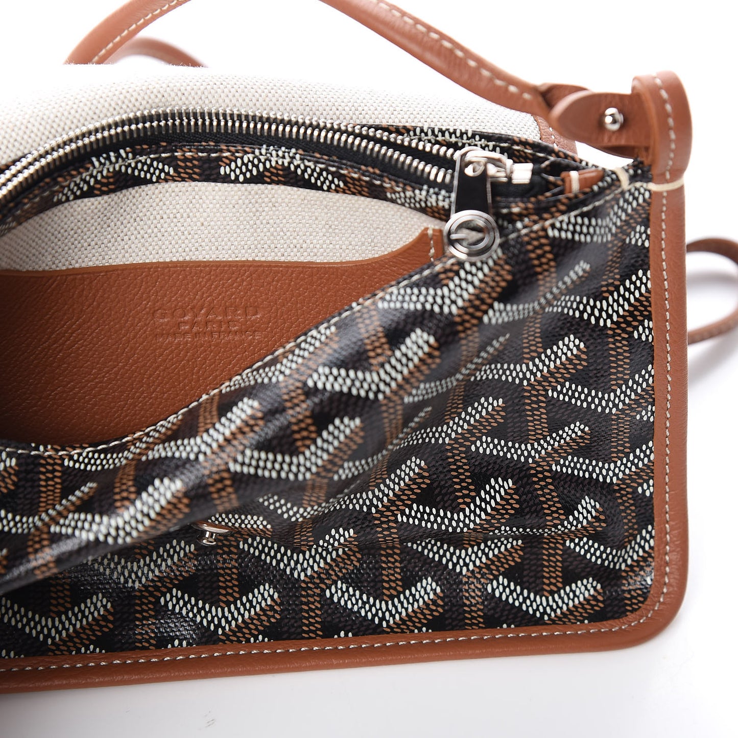 Goyardine Plumet Wallet Clutch Black Gold