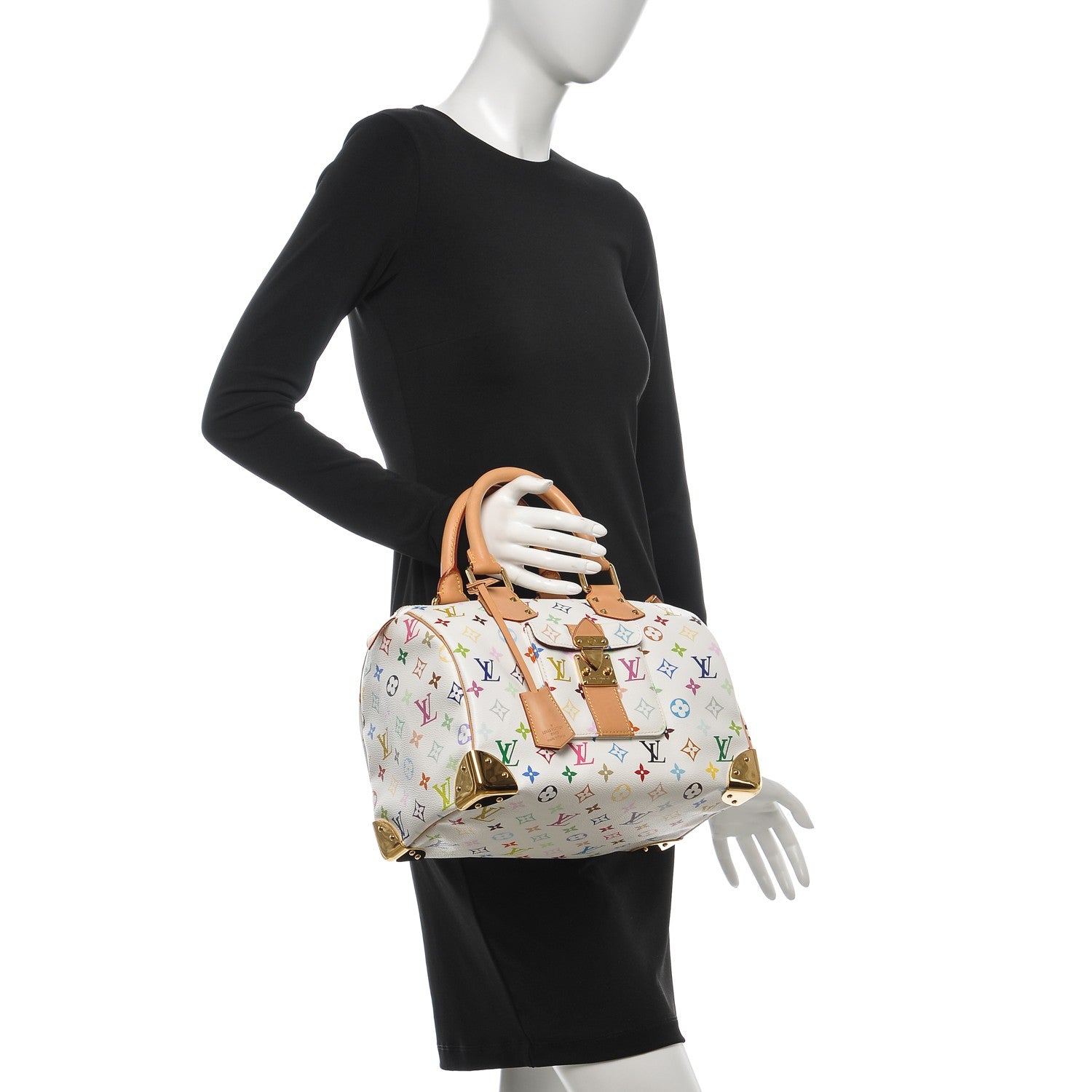 Louis Vuitton Monogram Multicolor Speedy 30 White 2 of 7
