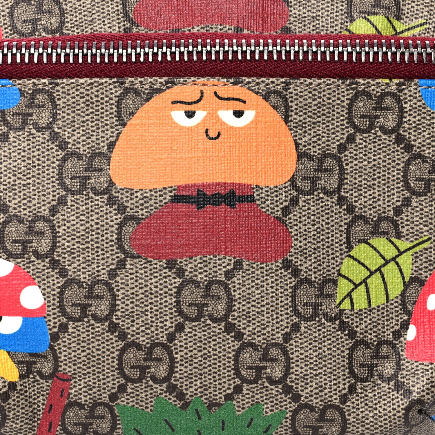 Gucci Soft GG Supreme Monogram Dancing Woodland Childrens Belt Bag Beige Ebony Multicolor 8 of 11