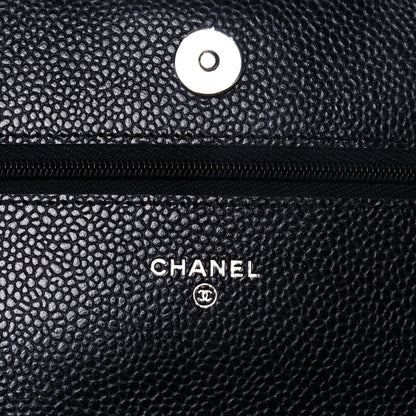 Chanel Caviar Quilted Wallet On Chain WOC Black 6 of 11