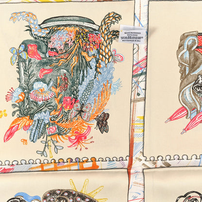 Hermes Silk Chevaloscope Scarf 90 Rose Nacre Vert Multicolor 3 of 4