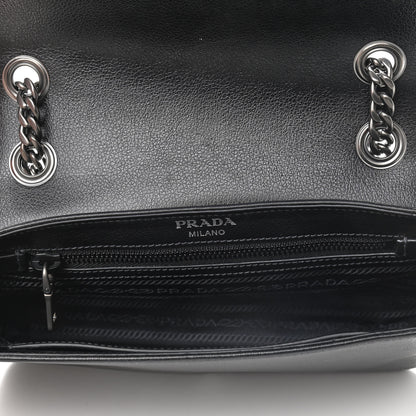 Prada Glace Calfskin Studded Crossbody Black 5 of 9