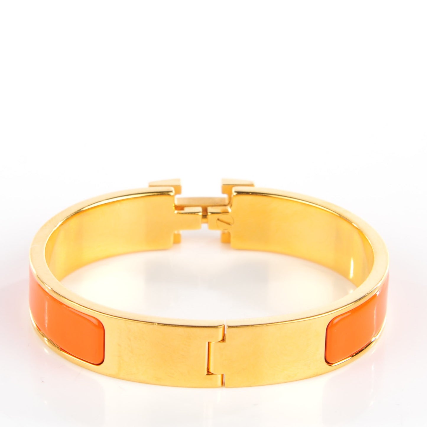 Enamel Narrow Clic Clac H Bracelet PM Orange