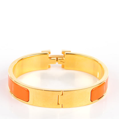 Hermes Enamel Narrow Clic Clac H Bracelet PM Orange 3 of 6