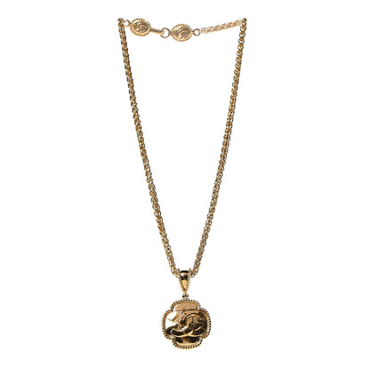 Chanel CC Chain Pendant Necklace Gold 3 of 6