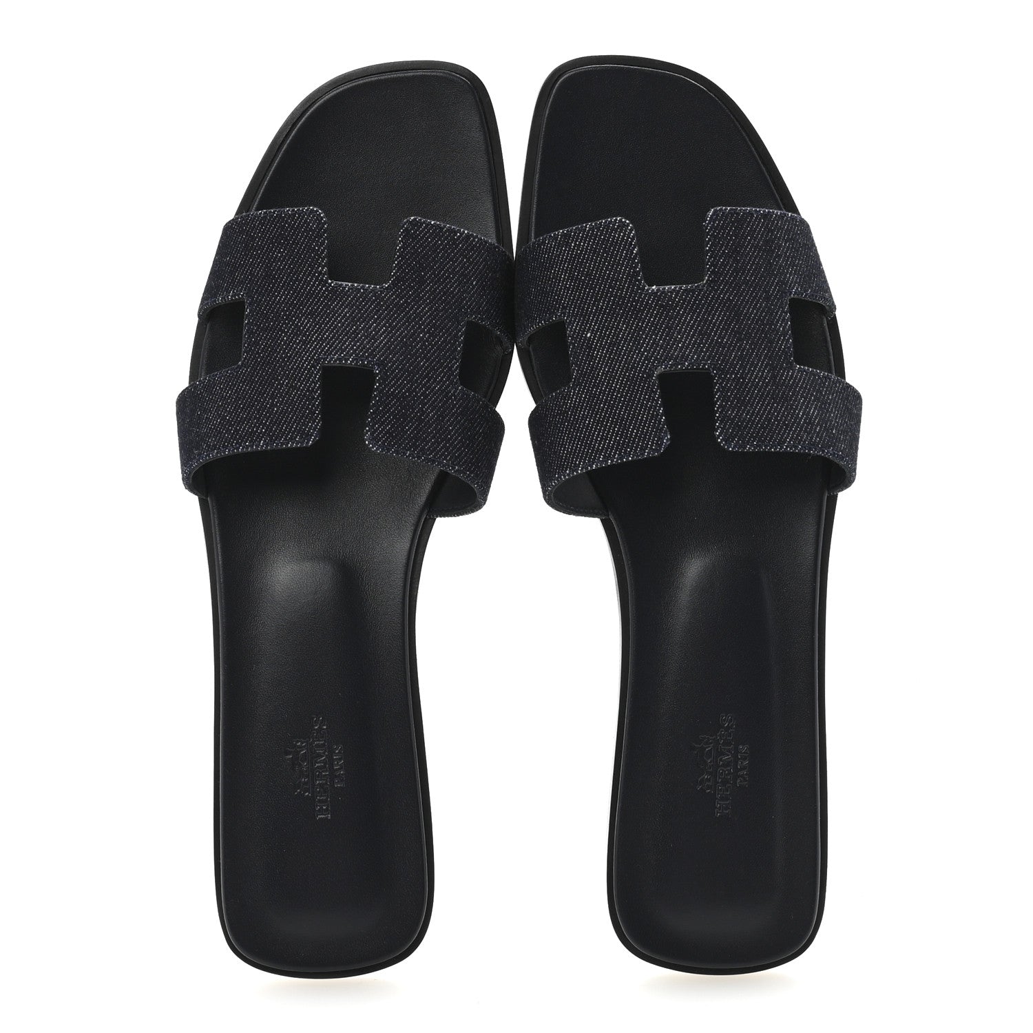 Hermes Denim Canvas Oran Sandals 41 Bleu Brut 2 of 10