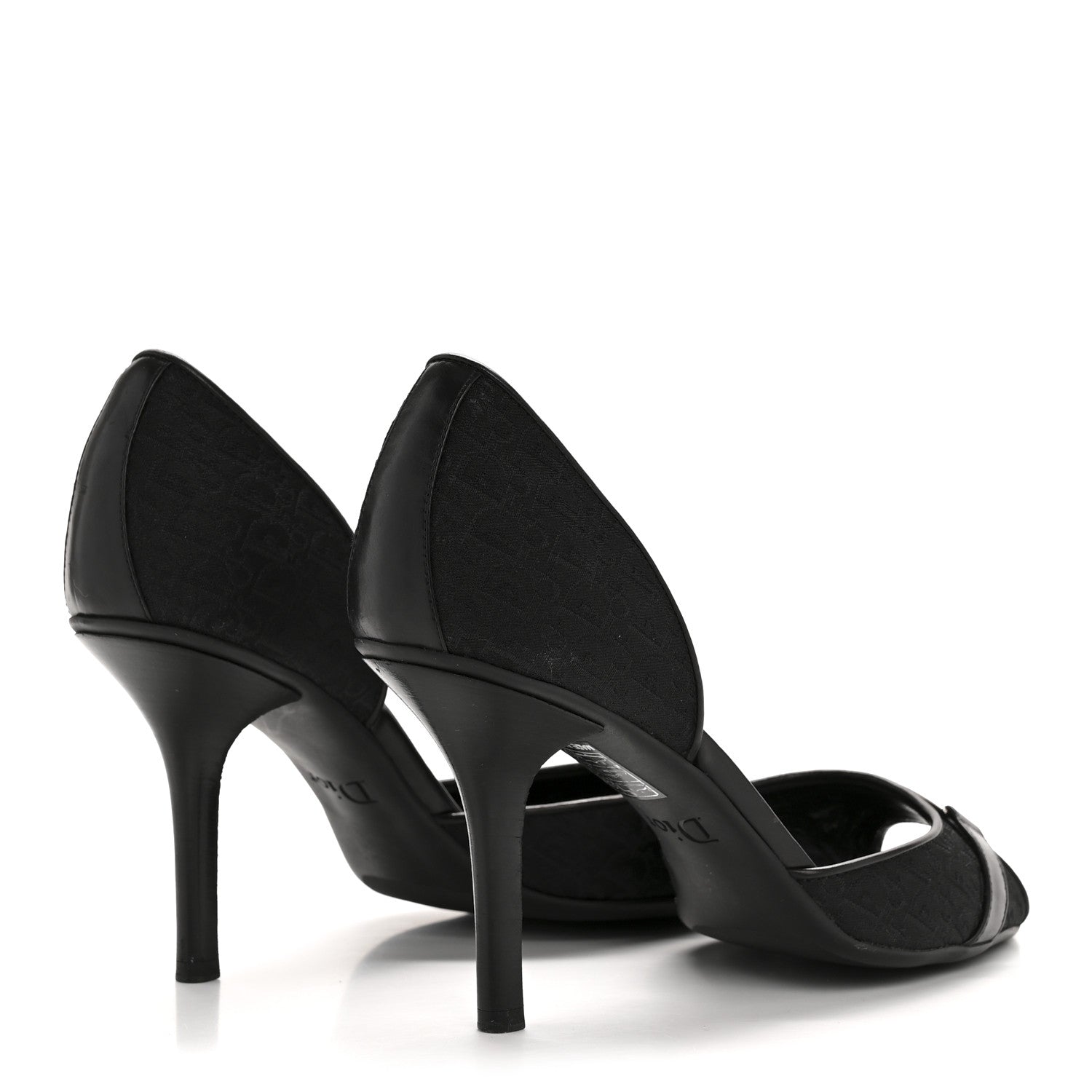 Christian Dior Canvas Monogram Sandals 37.5 Black 5 of 11