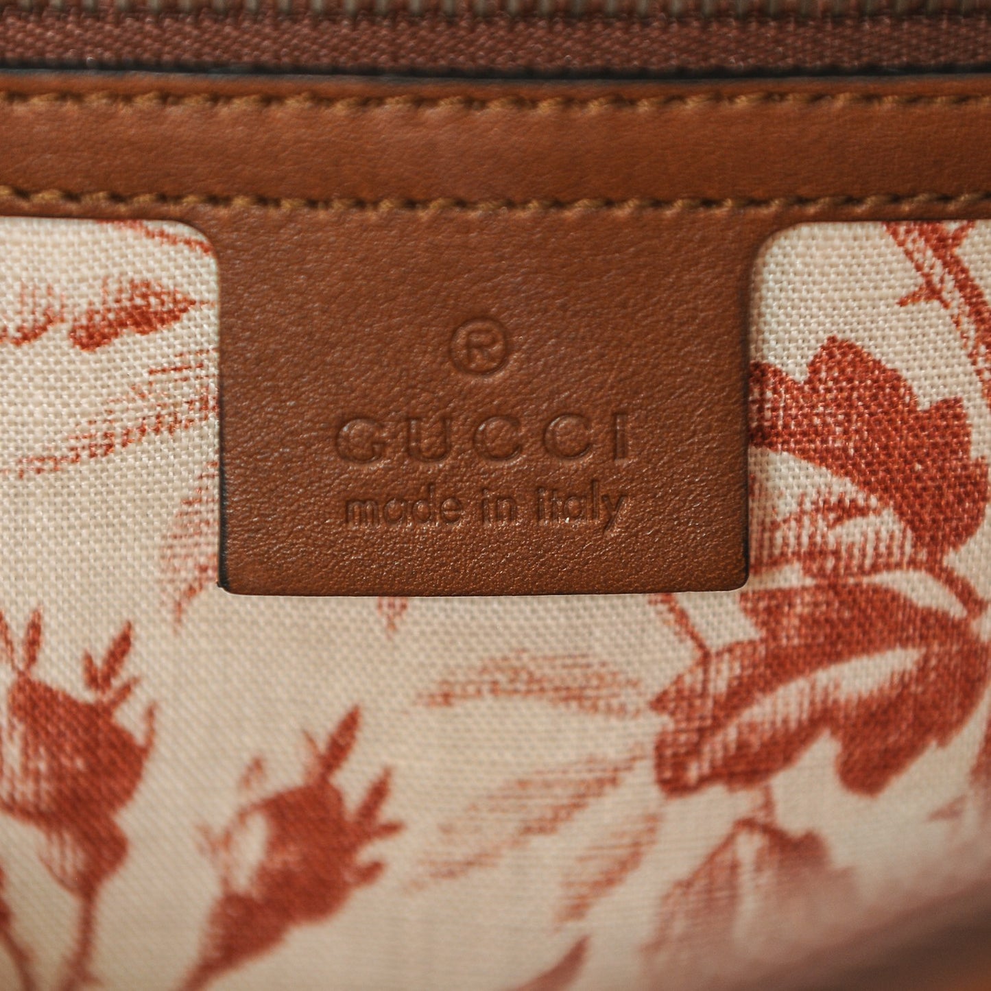 Calfskin Animalier Shoulder Bag Brown