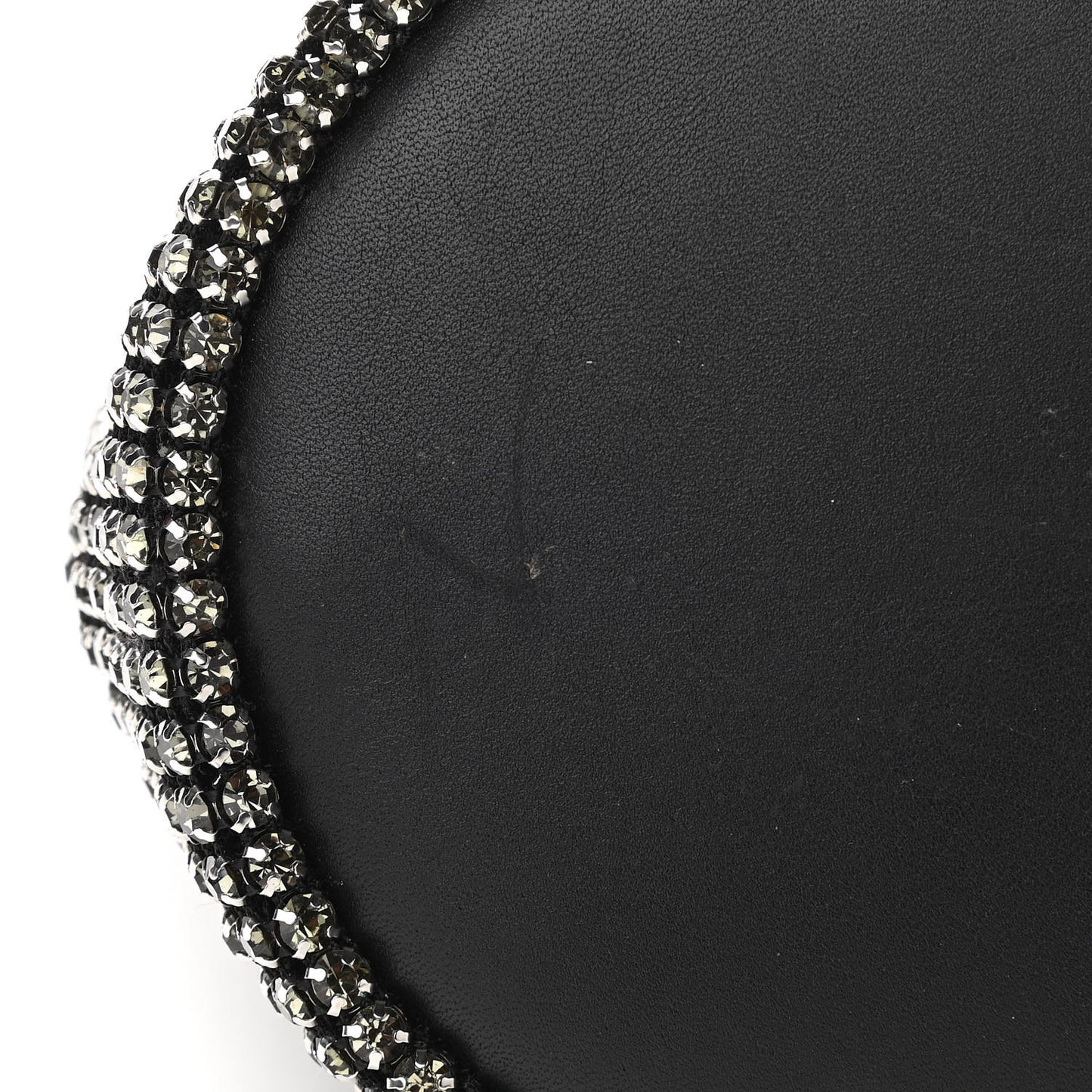 Mesh Crystal Zip Top Bag Black