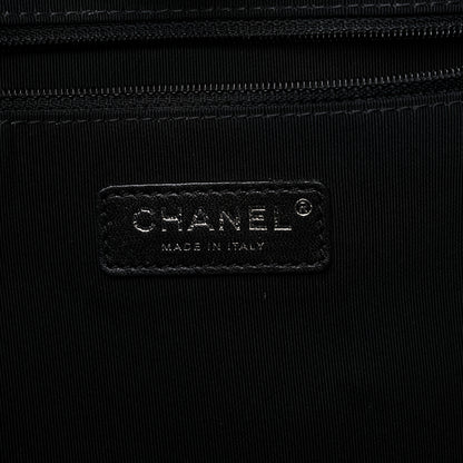 Chanel Wool Felt Calfskin Large Deauville Tote White Black 6 of 12