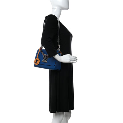 Louis Vuitton Epi Twist Braided Strap Shoulder Bag MM Bleu Roi 2 of 11
