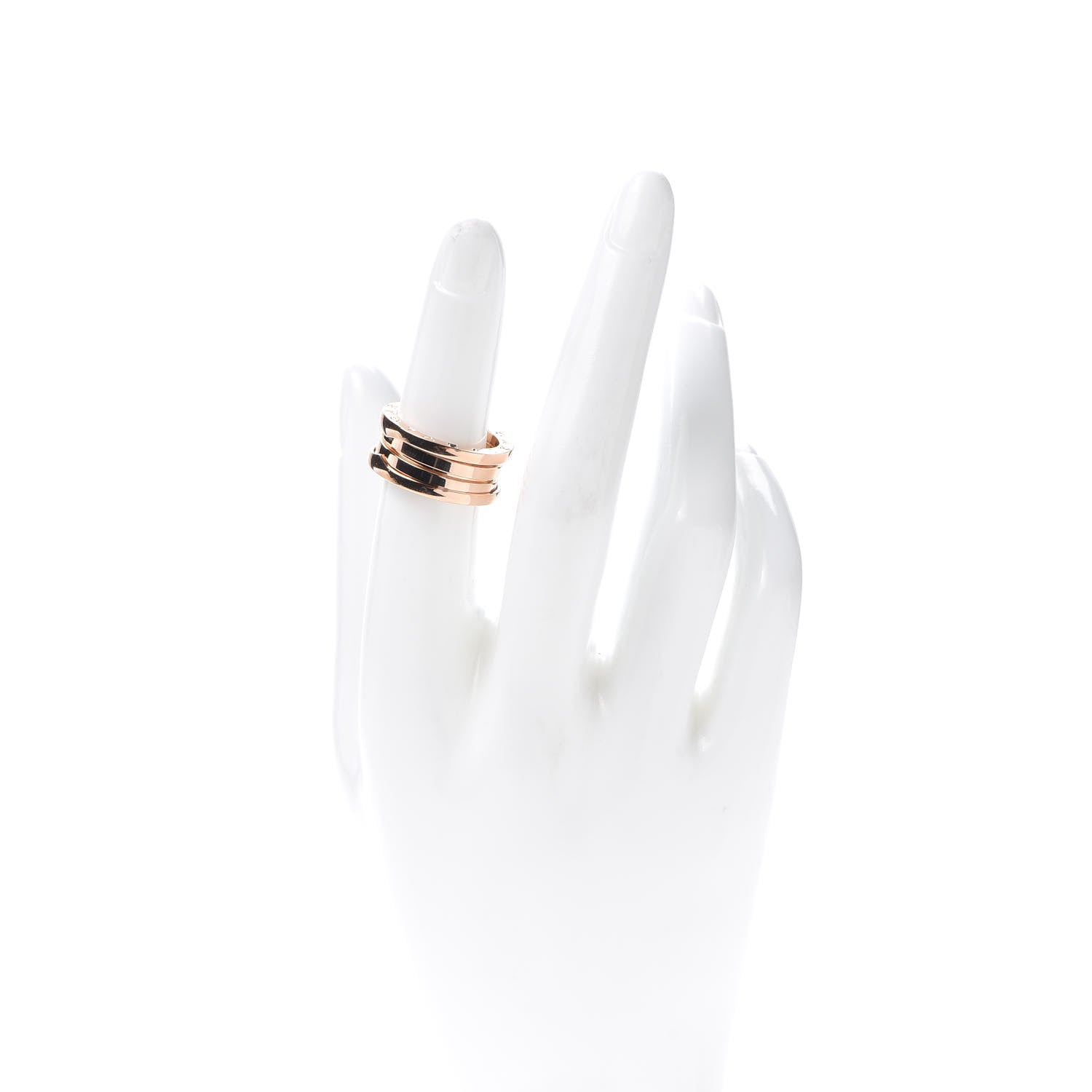 Bulgari 18K Rose Gold B.Zero1 Three-Band Ring 52 6 2 of 5