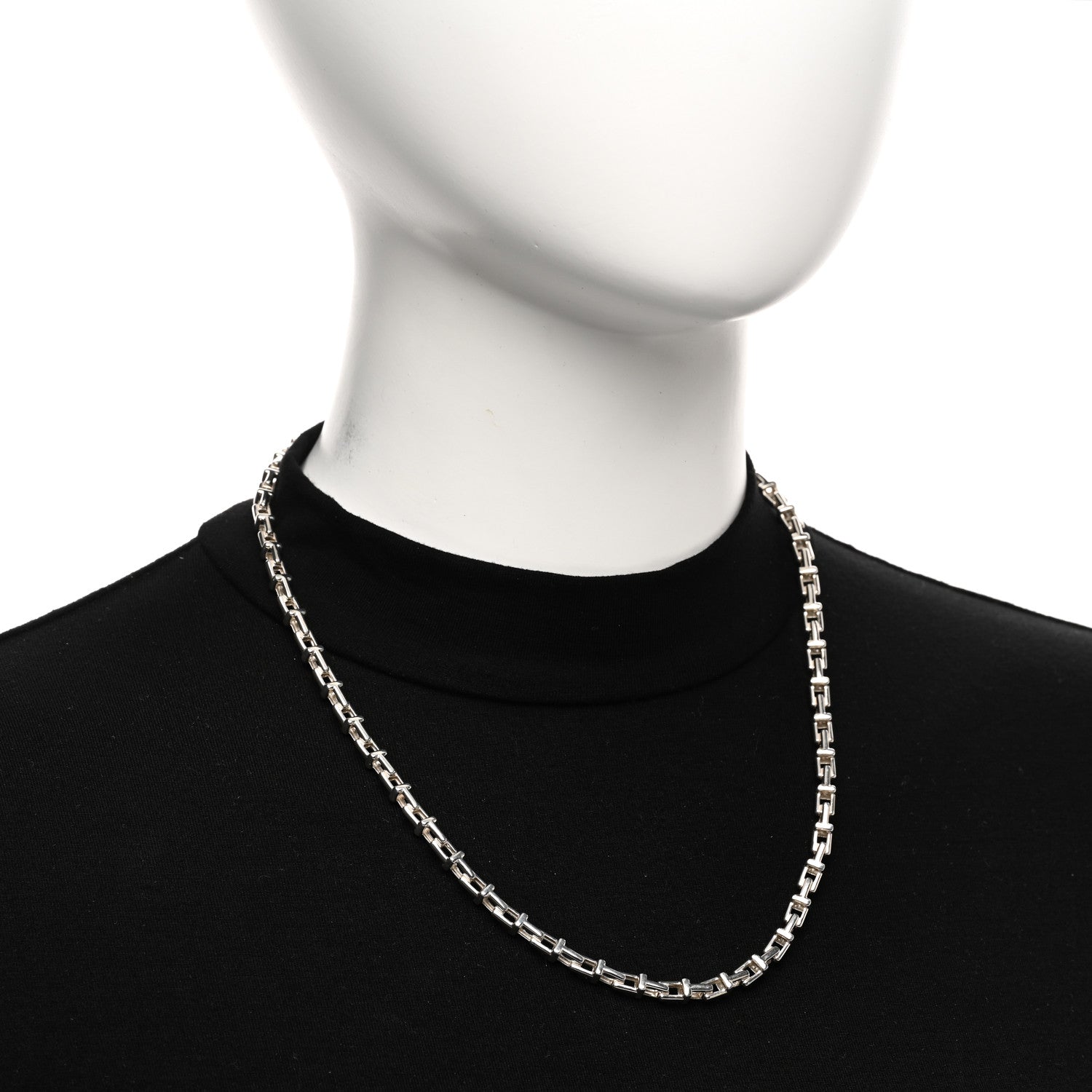 Tiffany Sterling Silver T Narrow Chain Necklace 2 of 5
