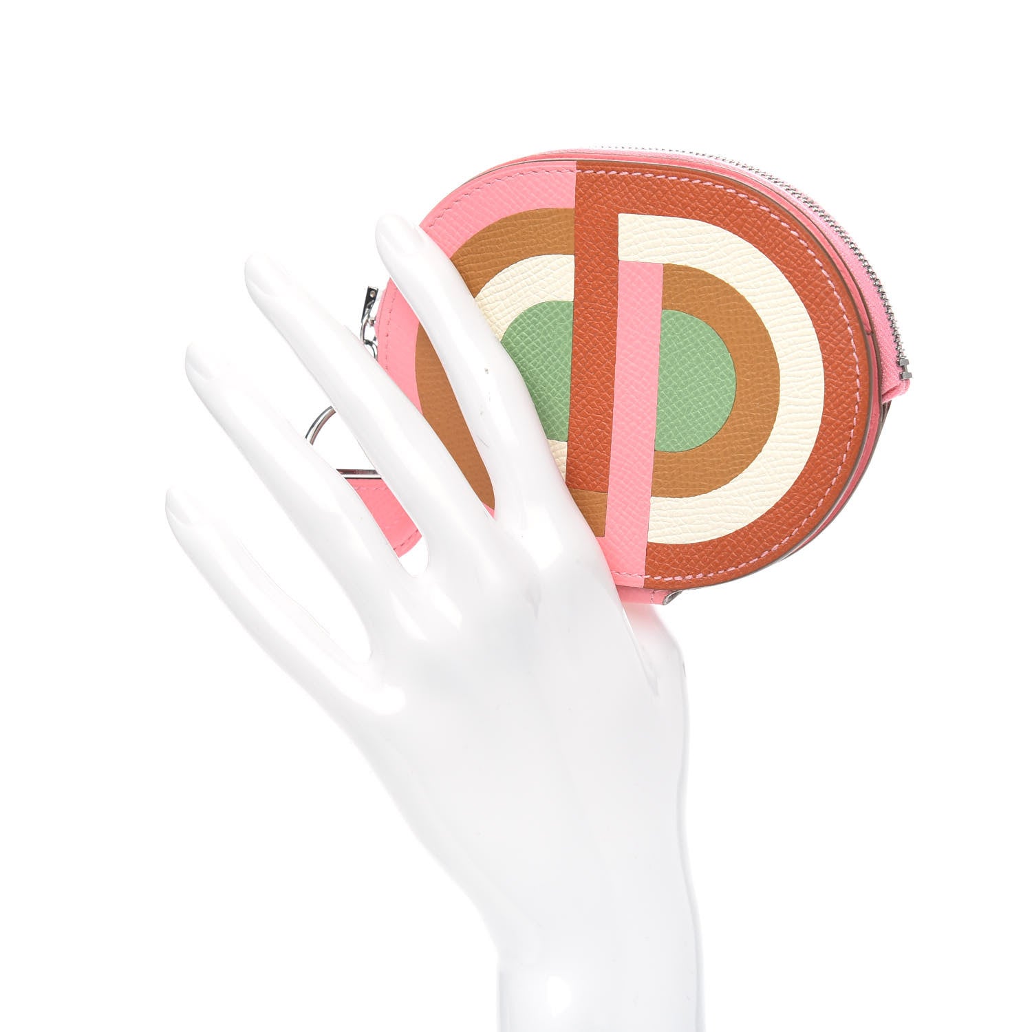 Hermes Epsom Mini In-The-Loop-To-Go Wallet Rose Confetti Terre Battue Sesame Nata Vert Criquet 2 of 8