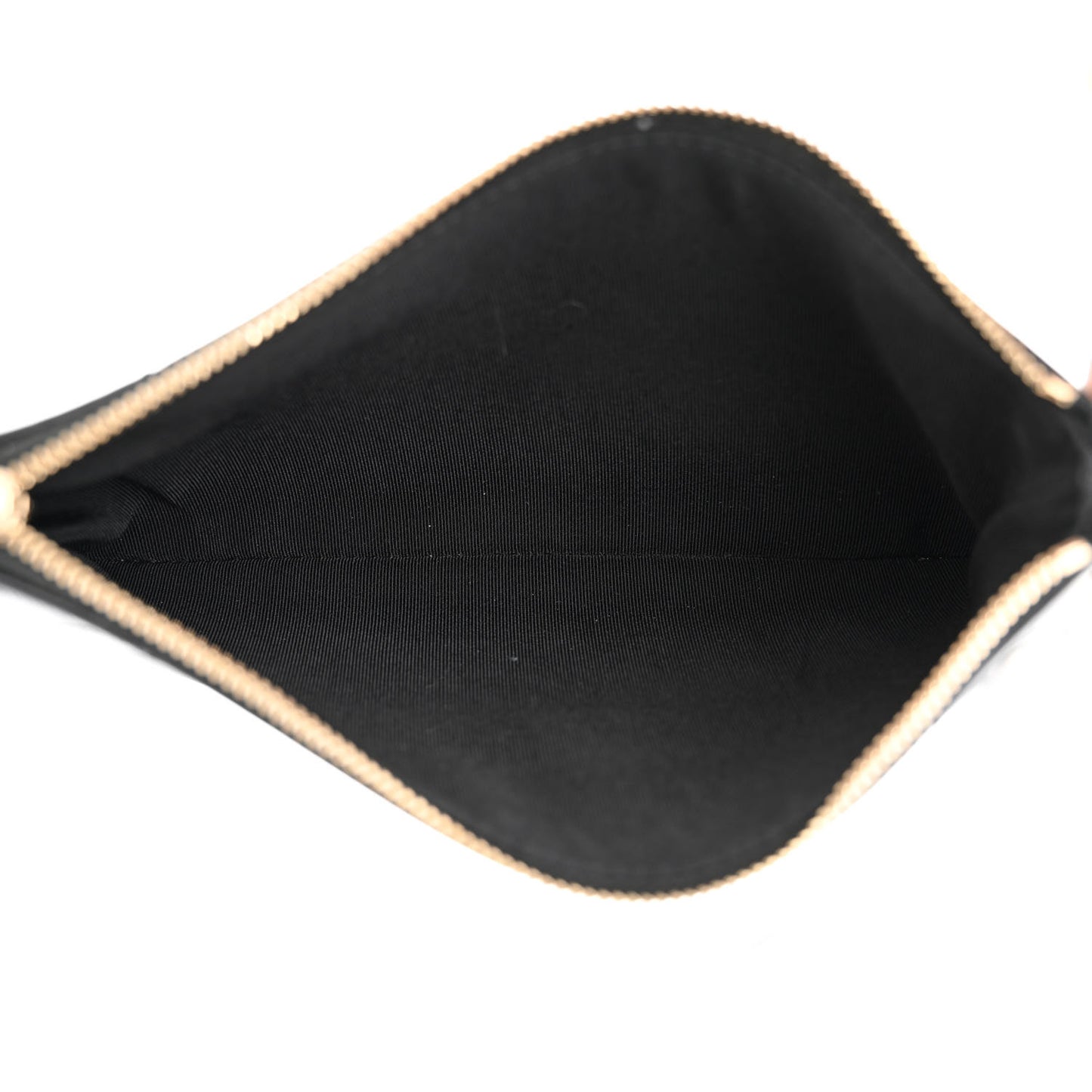 Glazed Calfskin Stitched Shopping Tote Black