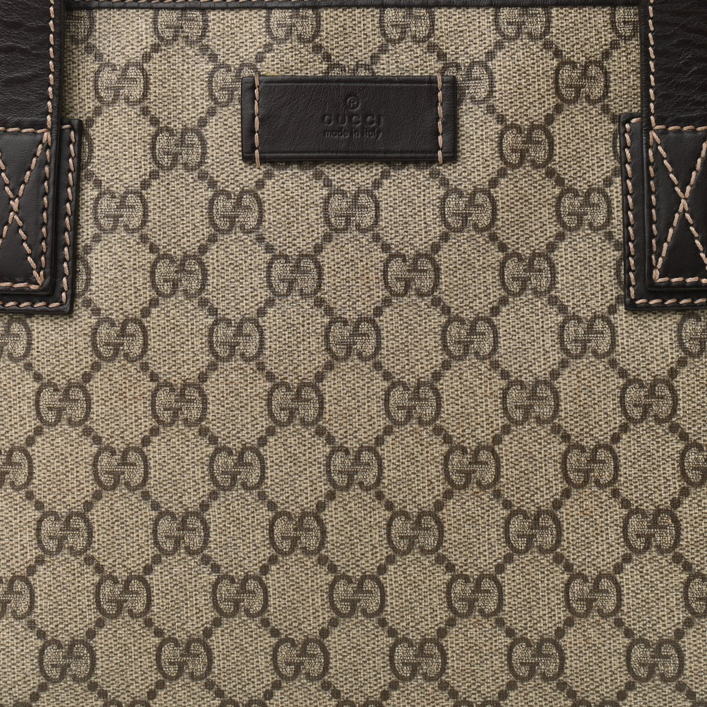 GG Supreme Monogram Small Joy Tote Dark Brown