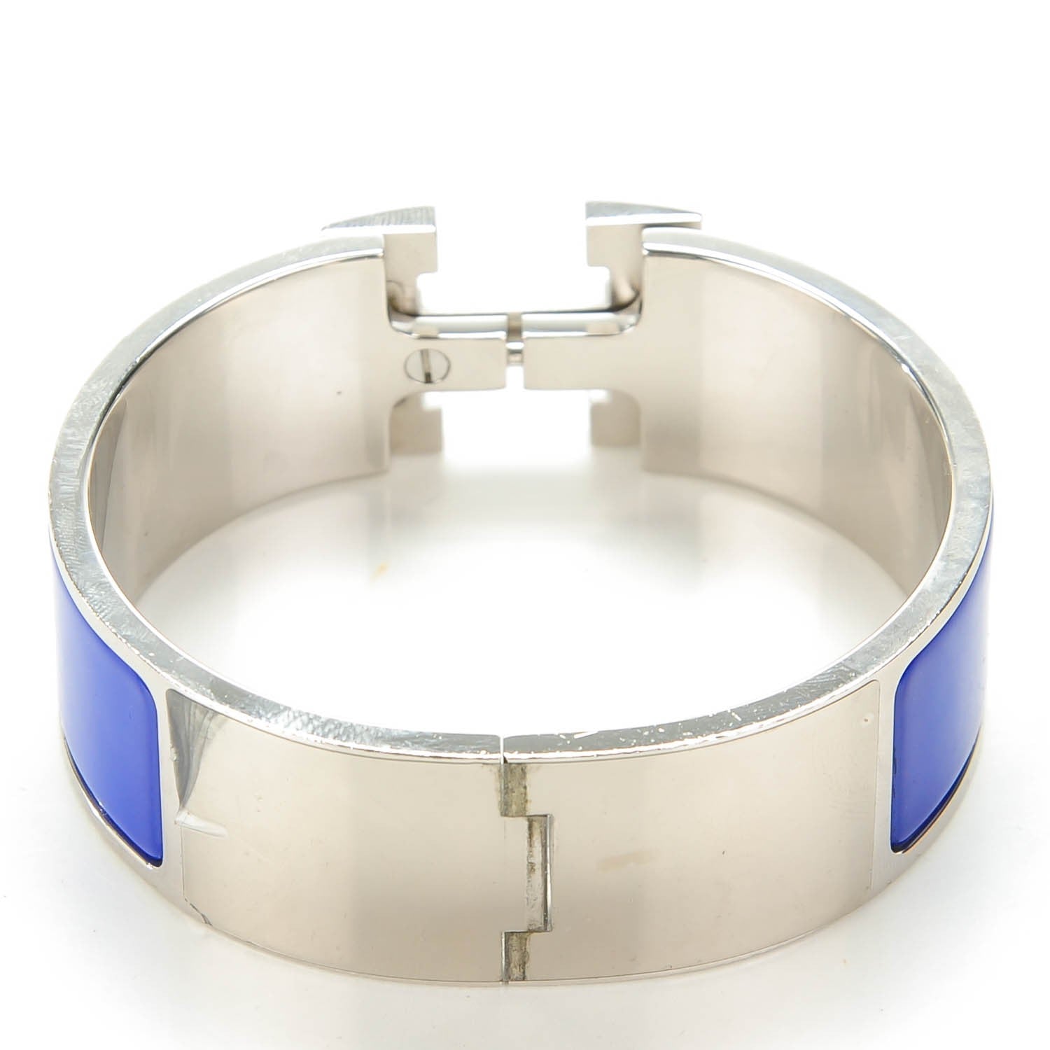 Hermes Enamel Wide Clic Clac H Bracelet PM Bleu Electrique 3 of 6