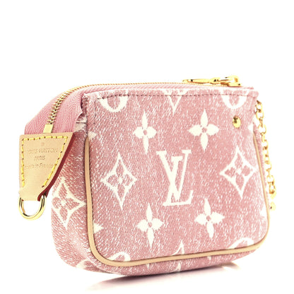 Louis Vuitton Denim Jacquard Monogram Micro Pochette Accessories Rose 3 of 11