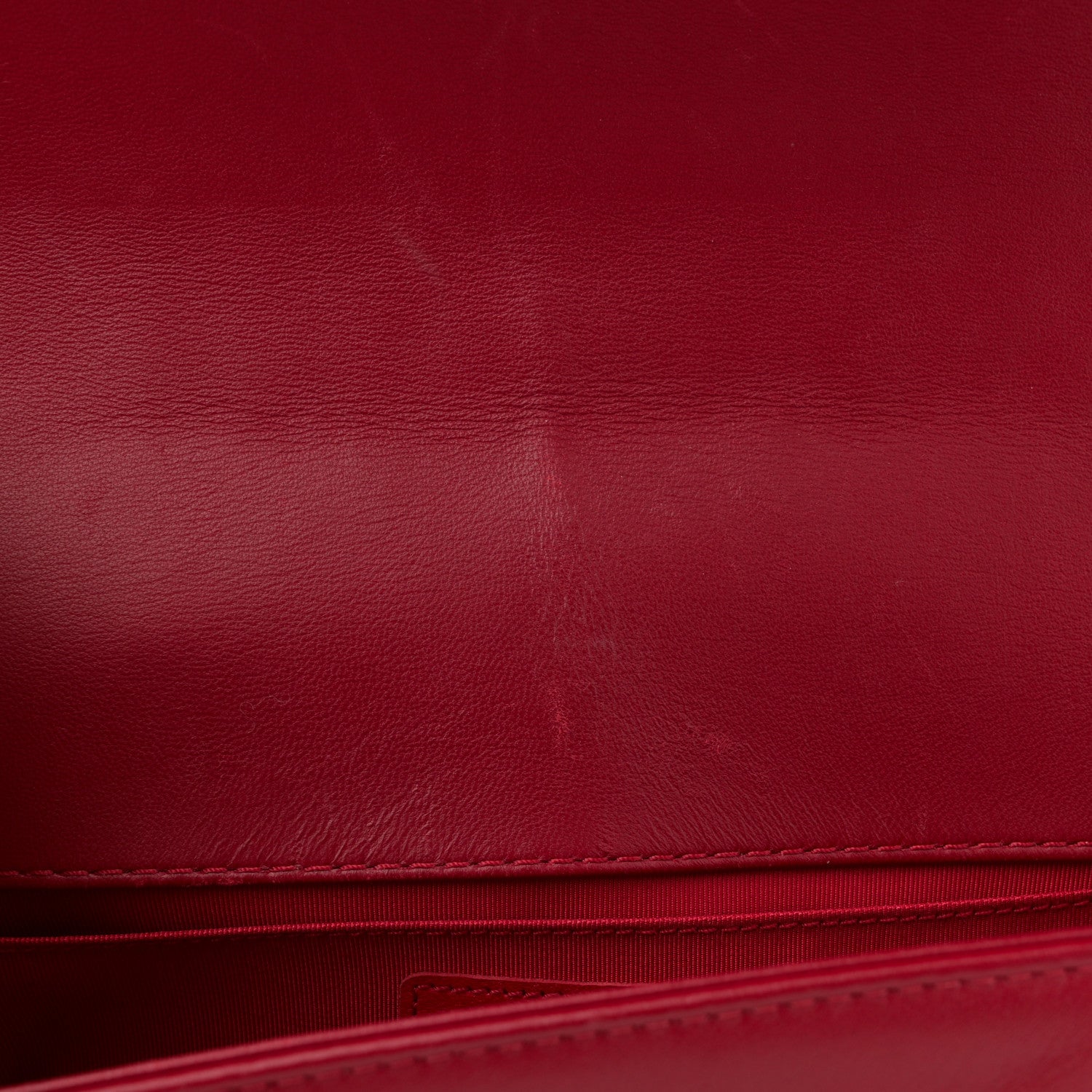 Chanel Lambskin Quilted Medium Boy Flap Black Red 12 of 14