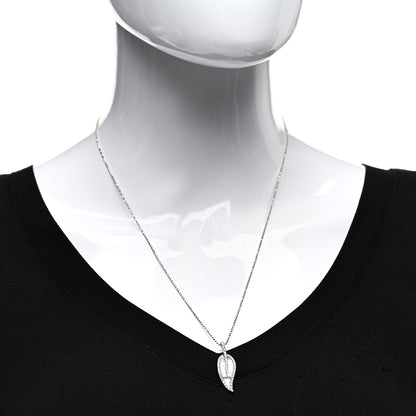 Anita Ko 18K White Gold Diamond Large Leaf Pendant Necklace 2 of 4