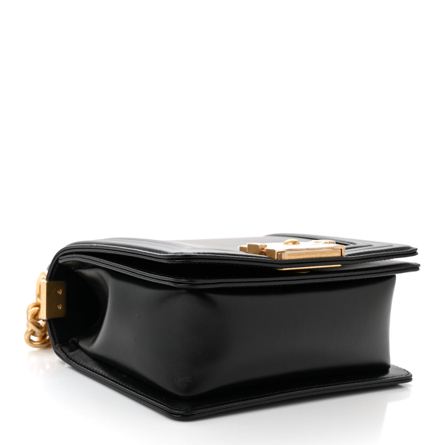 Calfskin Mini Boy Flap Black