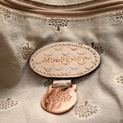 Mulberry Silky Snake Print Oversized Alexa Pebbled Beige 6 of 13