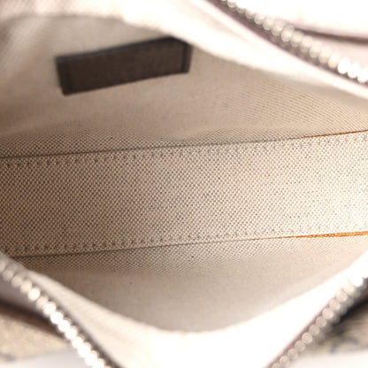 Gucci GG Supreme Monogram Textured Calfskin Web Small Attache Shoulder Bag Beige Ebony New Acero 5 of 10
