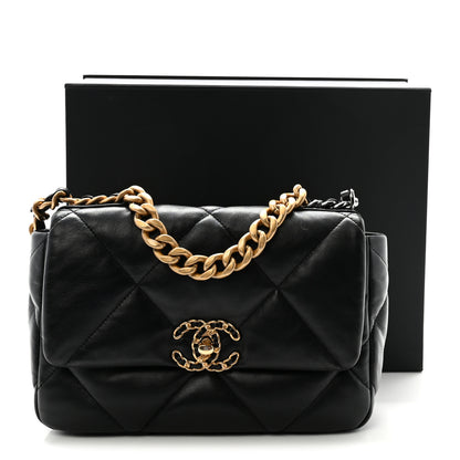 Chanel Lambskin Quilted Medium Chanel 19 Flap Black 11 of 11