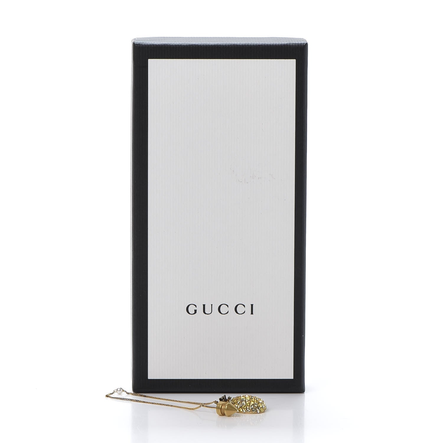 Gucci Crystal Pineapple Long Chain Earring Gold 5 of 5