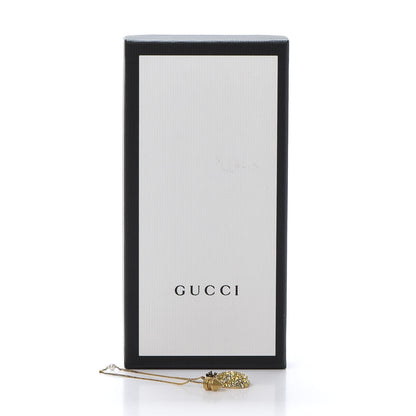 Gucci Crystal Pineapple Long Chain Earring Gold 5 of 5
