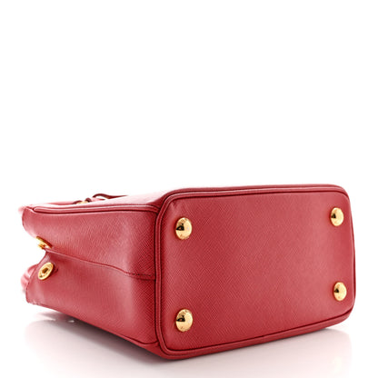 Prada Saffiano Mini Galleria Double Zip Tote Fuoco 4 of 11