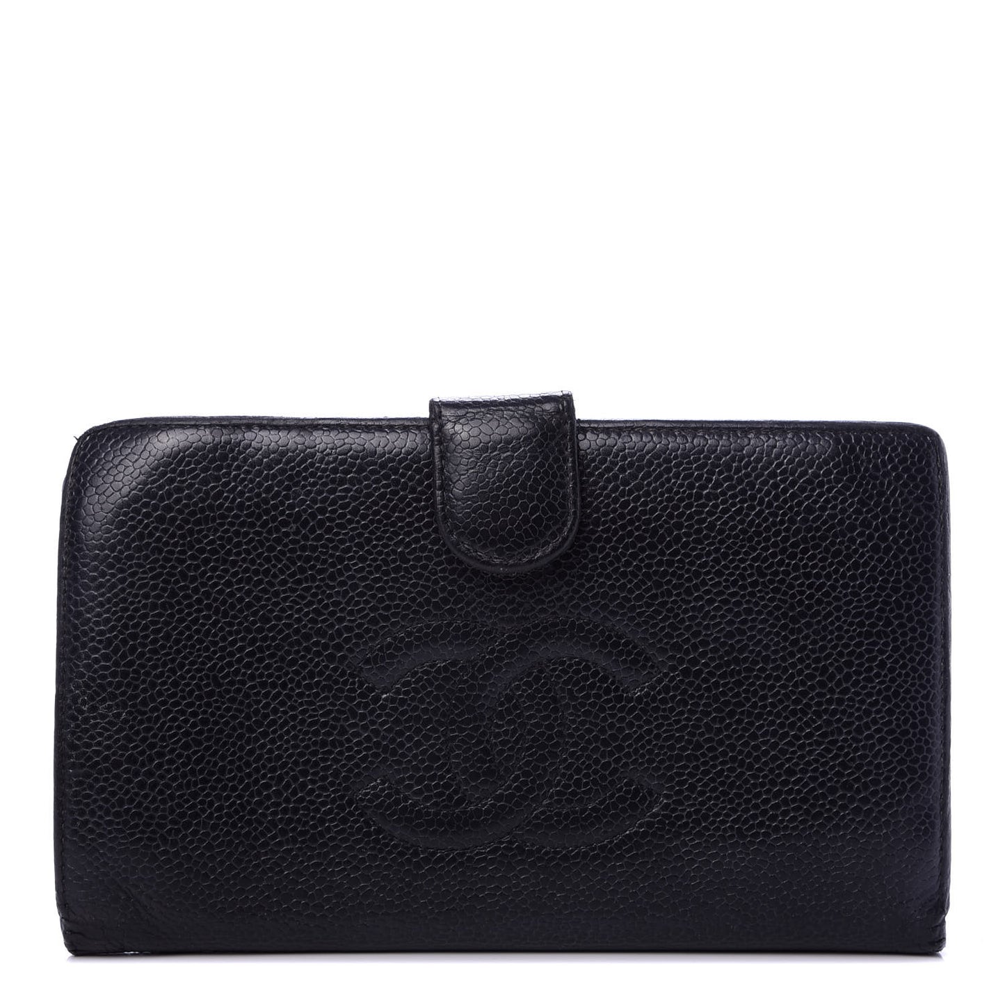 Caviar Timeless CC French Wallet Black