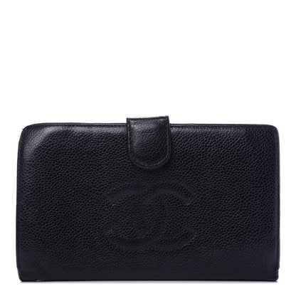 Chanel Caviar Timeless CC French Wallet Black 1 of 9